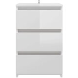  Nočna omarica 2 kosa visok sijaj bela 40x35x62,5 cm, (20732406) | Shoptok.si