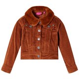  Dječja jakna od samta boje konjaka 116 | shoptok.hr