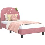  Otroški posteljni okvir z vznožjem Roza 80 x 160 cm Žamet, (5000104603) | Shoptok.si
