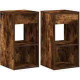 Maison Chic 2 kose Nočne omarice - Nočne mize s predalom dimljeni hrast 35x34x66,5 cm, (21687331) Cene