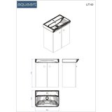 AQUAART kupaonski ormarić 60 donji, kašmir | shoptok.hr