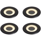 QAZQA Set van 4 moderne grondspots zwart incl. LED oplaadbaar met solar IP65 - Solyx | Shoptok.si