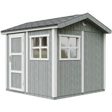 Timbela Vrtna hišica vrhunske kakovosti 5,9 m² - V252x250x294 cm - s tlemi in bitumenskimi ploščicami - M913-CAVERN STEEL, (5000117172) | Shoptok.si