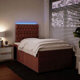  Krevet s oprugama i madracem ružičasti 120 x 190 cm baršunasti | shoptok.hr