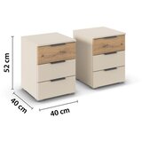Premium Living Set Nočnih Omaric Ellmau, Barva Šampanjca, 2 Kos | Shoptok.si