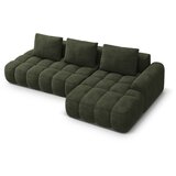Cosmopolitan Design Zelena baršunasti sklopiva/s prostorom za odlaganje kutna garnitura (s desnim kutom/s ležaljkom) Linz – | shoptok.hr