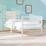 vidaXL Posteljni okvir bel iz trdne borovine 75x190 cm 2FT6 Cene
