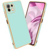 Cadorabo Xiaomi Mi 11 LITE (4G/5G)/11 LITE NE in bleščeča metina zelena - zlata - Zaščitni ovitek iz prožnega silikona TPU in z zaščito kamere, (20859948) | Shoptok.si