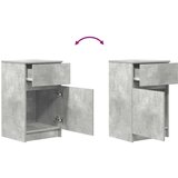 vidaXL Nočna omarica betonsko siva 39x35x65 cm inženirski les | Shoptok.si