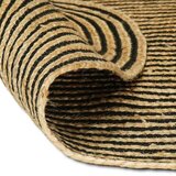  Tepisi za područja Prirodna i crna 100 x 152 cm Juta | shoptok.hr