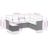  7-dijelni set vrtnih sofa sivi od poliratana | shoptok.hr