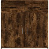 vidaXL Komoda 2 kosa dimljeni hrast 79x38x80 cm inženirski les | Shoptok.si