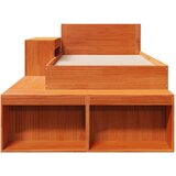  Posteljni okvir brez vzmetnice voščeno rjav 90x200 cm borovina | Shoptok.si
