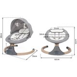 Kidwell Luxi 2u1 električna stolica za ljuljanje, sivo-smeđa | shoptok.hr