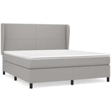  Box spring postelja z vzmetnico svetlo siva 180x200 cm blago, (20788882) | Shoptok.si