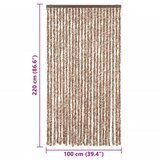  Zastor protiv muha bež-tamnosmeđi 100 x 220 cm od šenila | shoptok.hr