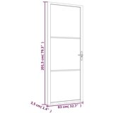  Unutarnja vrata 83 x 201 5 cm Bijela od ESG stakla i aluminija | shoptok.hr
