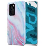 Cadorabo Ohišje, združljiv s Huawei v belem roza marmorju št. 15 - Zaščitni pokrov iz silikona TPU z vzorcem mozaika, (20568040) | Shoptok.si
