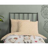 Good Morning Bež pamučna dječja posteljina za krevet za jednu osobu 140x200 cm Luz – | shoptok.hr