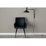 Comfort blagovaonska stolica s rukohvatima, crna, set od 2