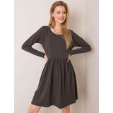 RUE PARIS Dress-RV-SK-5889.41P-dark khaki | Shoptok.si