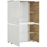 Modern Living Vitrina Luci, Bela, Barva Hrasta | Shoptok.si