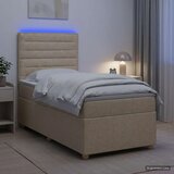  Boxspring krevet s madracem Krem 100 x 200 cm Tkanina - Krem 100 x 200 cm Dizajn linija | shoptok.hr