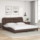  Okvir za krevet bez madraca Hvar smeđi 180x200 cm od umjetne kože | shoptok.hr