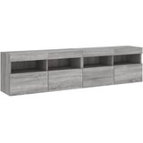 Zidni TV ormarići LED 2 kom siva boja hrasta 80x30x40 cm | shoptok.hr