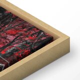  Slika - Cascade of Thoughts (1 Part) Wide Red 120x80 U prirodnom drvenom okviru | shoptok.hr