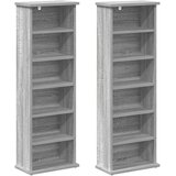 Cd ormar 2 kom. Siva Sonoma 60 x 17 x 92 cm Konstruirano drvo | shoptok.hr