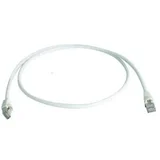 L00000A0131 RJ45 omrežni kabel\, Patch kabel CAT 6a S/FTP 1.00 m bela ognjevaren\, brez halogena\, UL-certificirano 1 kos, (20418574)