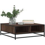 vidaXL Stol za kavu smeđi hrast 80x80x30 cm Konstruirano drvo i metal | shoptok.hr