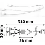 konektor za rgb led trakove s kablom dvojni
