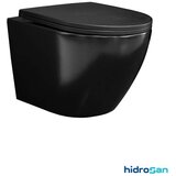 Hidrosan Wc šolja crna mat rimless Victoria sa softclose daskom | ePonuda.com