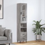 vidaXL Visoka komoda siva sonome 34 5x34x180 cm od konstruiranog drva | shoptok.hr