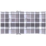  Jastuci za vrtne stolice 6 kom sivi karirani 100x50x3cm tkanine | shoptok.hr
