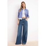 TRENDYOLMILLA ženska košulja Twoss26Go00091, plava-višebojna | Eponuda.com