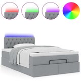 vidaXL otomanski krevet s madracem svjetlosivi 120x190 cm tkanine | shoptok.hr