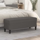  Klupa siva 100 x 35 x 41 cm od umjetne kože | shoptok.hr