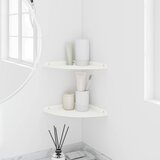  Lebdeća polica s policom s pohranom 2 pcs Bijeli 24 x 24 x 2 cm | shoptok.hr