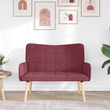  Kauč za dvoje boja crnog vina 115 x 61 x 87 cm tkanina | shoptok.hr