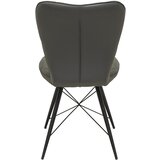 Hom`in stol, kovina, usnje siva, črna | Shoptok.si