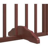 vidaXL Ograda za pse z vrati zložljiva 12 panelov rjava 960 cm les | Shoptok.si