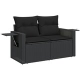  14-dijelni set vrtnih sofa s jastucima poliratan crni | shoptok.hr