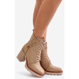 Boto Insulated ankle boots with heels with gold details beige Ivarisse | Eponuda.ba