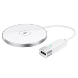 original brezžična polnilna postaja CW31 magnetna 15W MagSafe, brezžični polnilec iPhone 14 srebrn