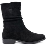 Shelvt Classic black ankle boots with a ruffled upper | shoptok.hr