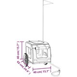 Prikolica za bicikl za ljubimce crna od tkanine i željeza - Crna 124 x 53 x 53 cm | shoptok.hr
