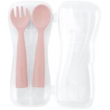 Haakaa pribor za jelo savitljivi silikonski pribor za jelo blush UTE74-BH | shoptok.hr